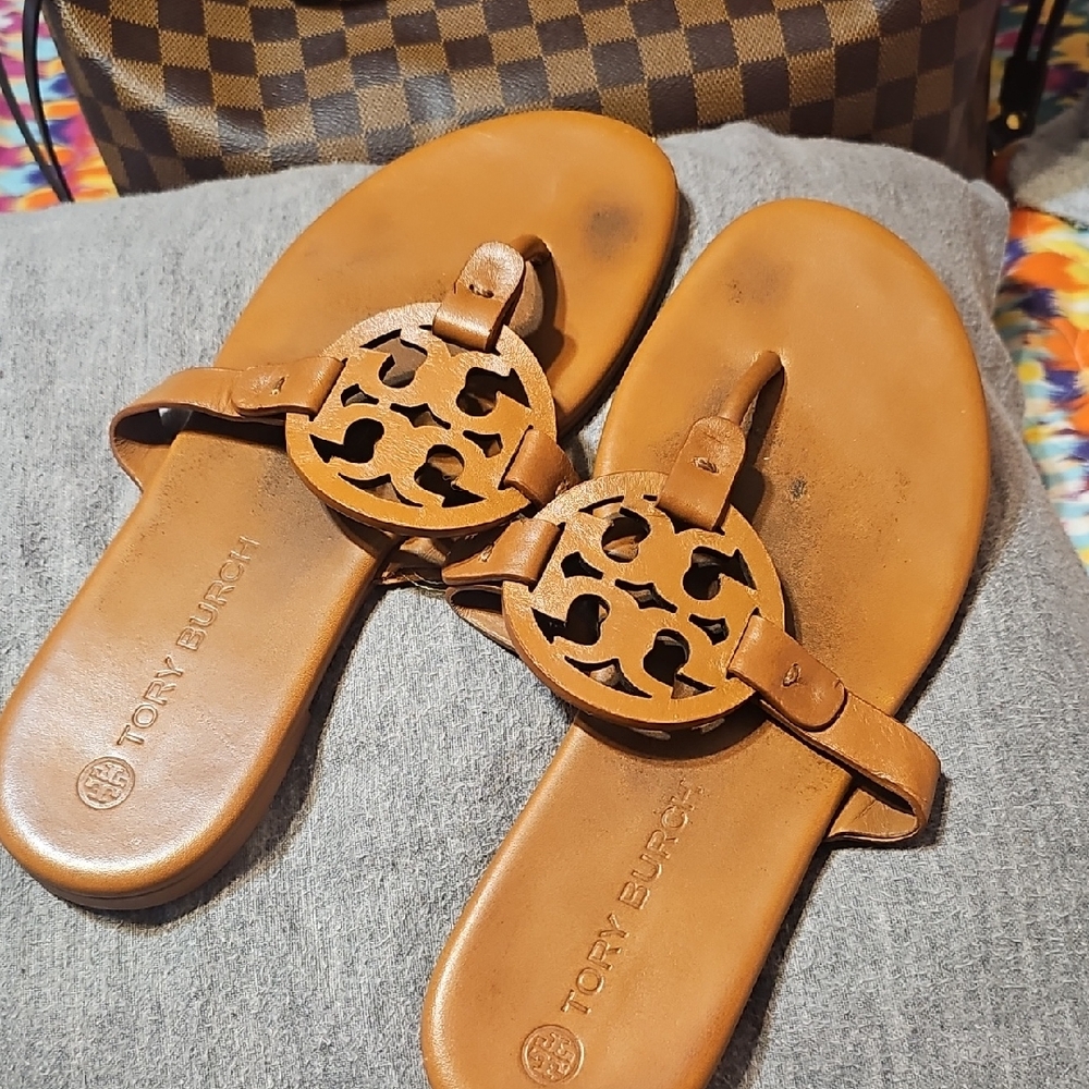 Tory Burch Tan Leather Sandals